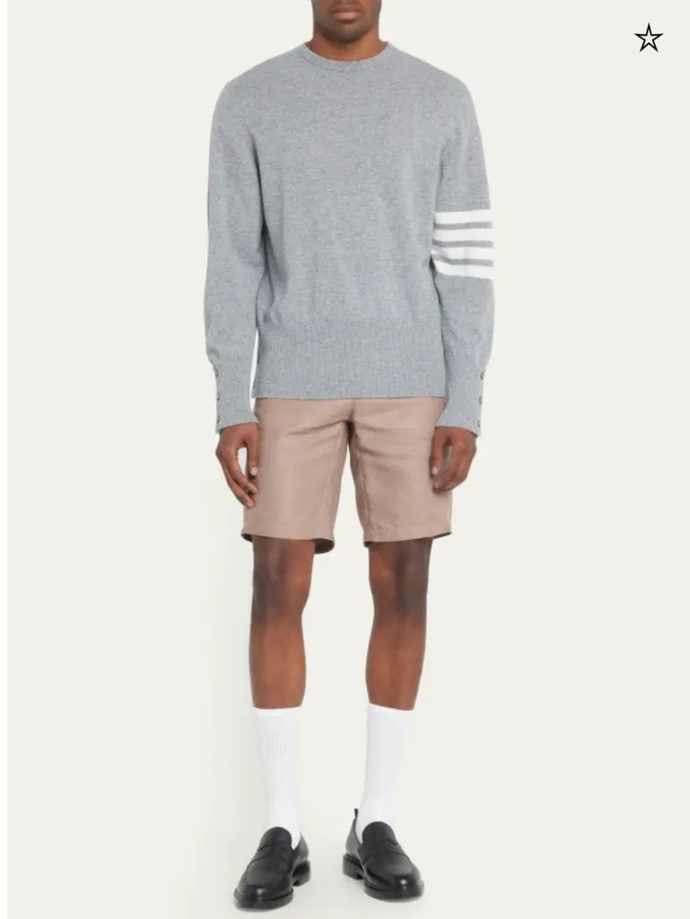 Thom Browne Men’s Striped Sleeve Cashmere Sweater Size 2